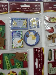 LOT OF 10 PKGS Christmas Stickers Handmade 3-D Scrapbooking Holiday Wal-Mart