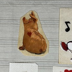 ’80s Vintage Stickers Suzy’s Zoo Penguin Duck Pig Hearts Bows Music