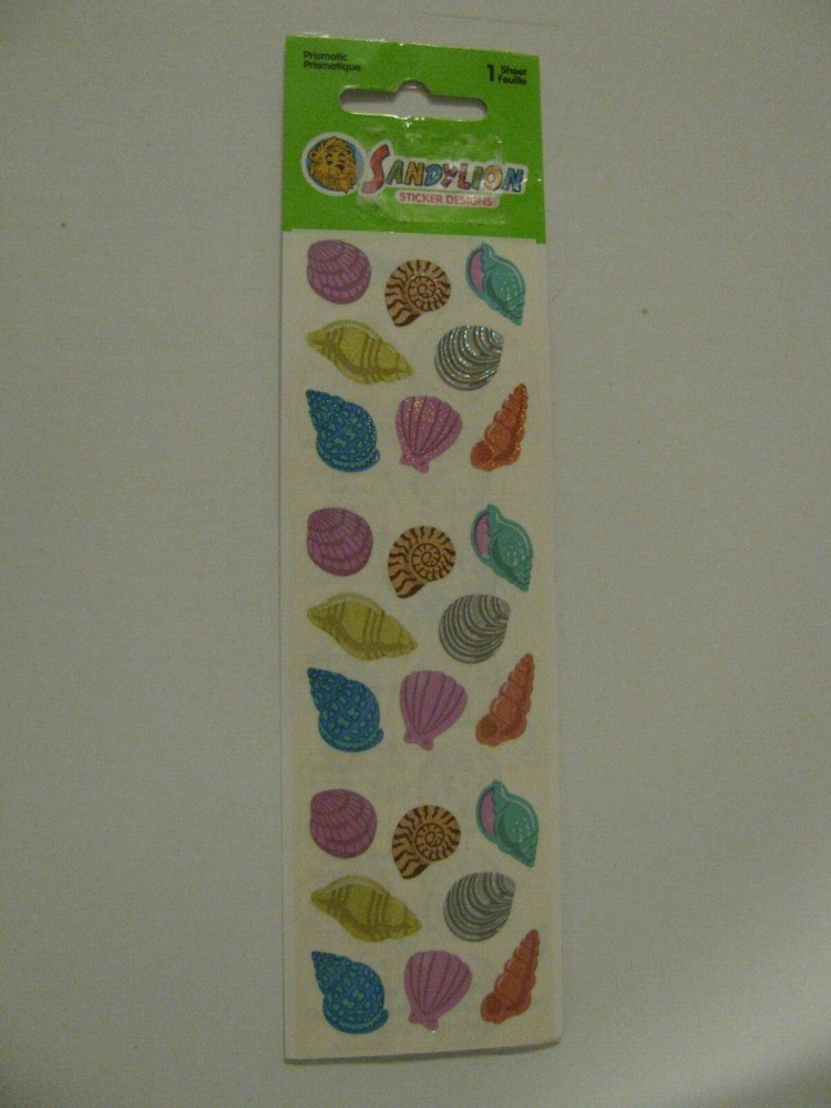 Sandylion Prismatic Stickers SEASHELLS 1 Sheet 3 Mods NIP