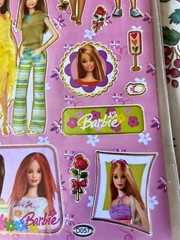 Lovely 10 Sheets of Barbie & Things Stickers 8″ X 10″ Sheet Pink