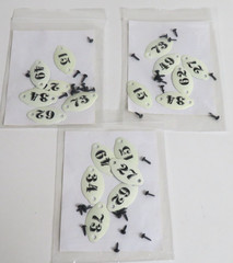3 New CLOSE TO MY HEART Foundry NUMBER PLATES Off-White Metal Embellishments