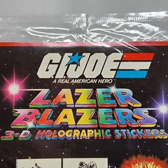 VINTAGE HASBRO LAZER BLAZERS G.I. JOE GI 3D HOLOGRAPHIC STICKERS NEW SEALED