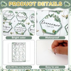 2 Pcs Christian Poster Bulletin Board Set God Says You are Motivational Bible