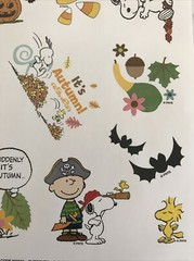 PEANUTS ‘HALLOWEEN/THANKSGIVING/AUTUMN’ STICKERS -22 STICKERS -BUY MORE AND SAVE