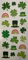 ST.PATRICKS DAY Stickers(20pc) Hallmark•Clover•Shamrock •Rainbow•Card Making•