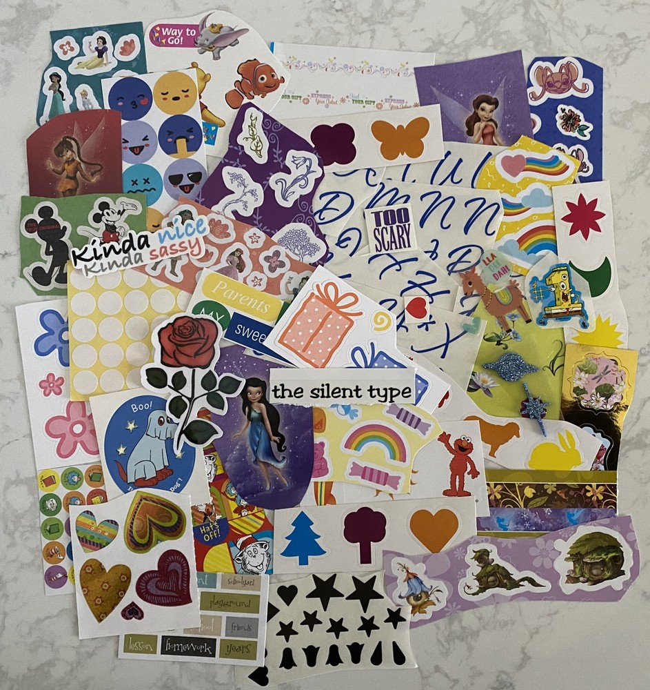 Assorted Stickers Lot PARTIAL Sheets-150+