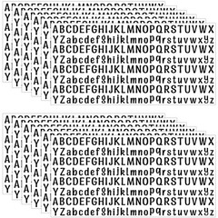 AVERZELLA 2500 PCS 12 Sheets Letter Stickers Small, 11×5.5 inch. Sheet, Black