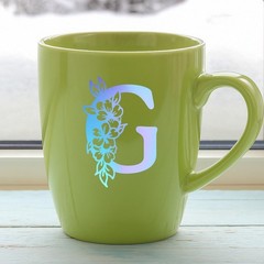 Set of 3 Floral Monogram Letter Vinyl Decals – Colorful Waterproof Initial St…