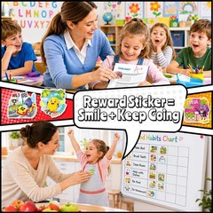 Scented Scratch and Sniff Stickers for Kids – Large Reward Stickers, Fruit Desig