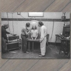 STICKER Human Experiment Glass Dome Laboratory Weird Science Monochrome