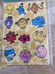 Lot Of 2 Vintage Little Miss Mr. Men 3D Sticker Sheet Roger Hargreaves 2012