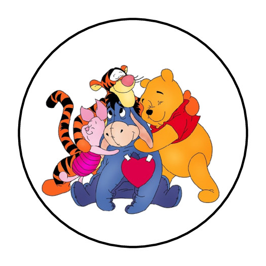30 WINNIE THE POOH STICKERS ENVELOPE SEALS LABELS 1.5″ ROUND CUSTOM MADE