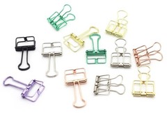 50 Pack Multi-Purpose Metal Wire Binder Clip Set, Paper Binder Clips, 1.57 In…