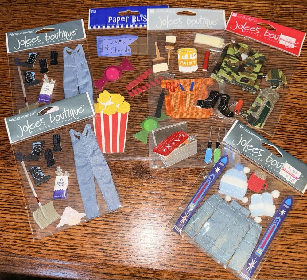 Jolee’s Boutique Lot Of 6 Misc. Scrapbooking Stickers