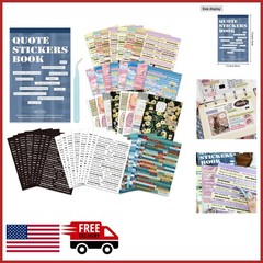 2346PCS Quote Stickers for Scrapbooking 48 Sheets Inspirational Craft Kit