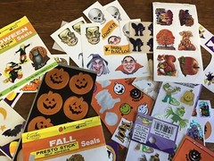 Lot of Vintage Halloween Stickers – Eureka Hallmark AGC Sandylion Partial Pages