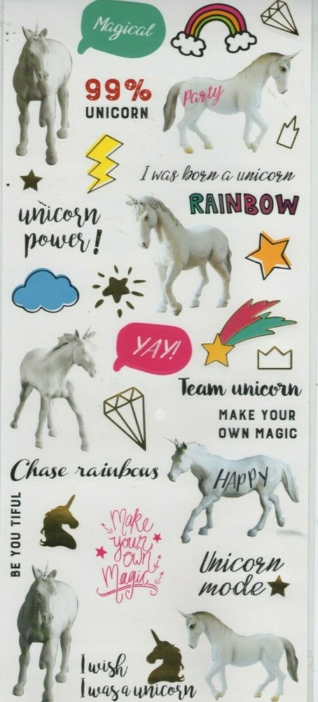 Recollections UNICORN Themed Stickers~Super Cute! Quick Ship!