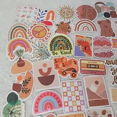 Motivational Good Vibes 100 Stickers Earth Tones Rainbows Positive Feel Good
