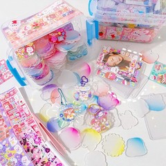 464 Pcs Gu-ka Laser Sticker Set Combination, Various Shapes of Gupan are Mate…