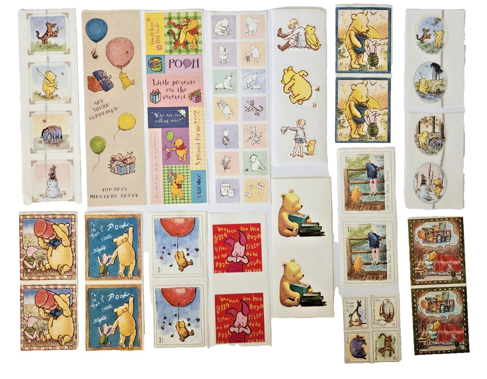 Vintage Michel & Co. Winner the Pooh & Friends Scrapbook Stickers – 26 sheets