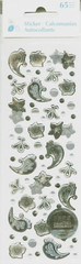 Swirls Flourish Paisley Accents Black Silver Gray Gold Momenta Epoxy Stickers