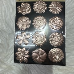 Crafters Square Paper Crafts Stickers Rose Gold Floral Metallic Scrapbooking