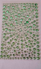CraftbuddyUS 325 x 2,3,4,5mm EMERALD GREEN Self Adhesive Gems