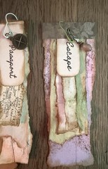 9 Junk Journal Explorer Adventure Dangles Hotel Tags Layered Handmade Charms