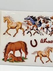 PSX Faster Horses Sticker Sheet 2001 RARE Horse Western Scrapbook NEW!