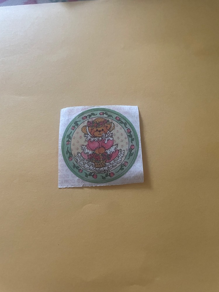 Vintage 1980s Lucy Rigg Girl Bear Sticker