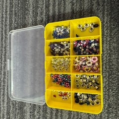 Craft Eyelets Grommets Lot Mixed Colors Shapes Metal Scrapbooking Sewing