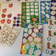 Vintage Sticker Sheets Used Mixed Lot Loose Sheets AS IS