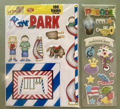 SALE! Lot of Kids Toys Park Stickers & Scrap Kit! Little Yellow Bicycle, Etc