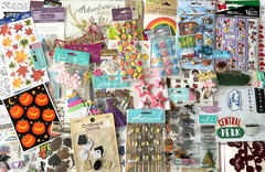#358 MIXED LOT 50pkgs JOLEE’S – STICKO – K&COMPANY -STUDIO112 3D & FLAT STICKERS
