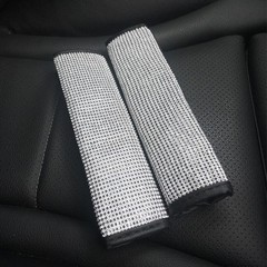 U&M 4 Packs Bling Bling Seat Belt Shoulder Pads, Luster Crystal Car Seatbelt …