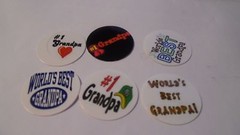 Pre Cut One Inch Bottle Cap Images WORLD’S BEST GRANDPA Free Shipping