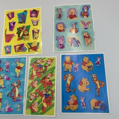 Hallmark Vintage Winnie The Pooh 5 Sticker Sheets – Disney – 1990s Tigger, Pooh