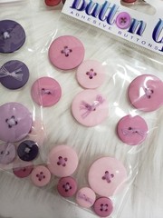 3 PACK STICKO BUTTON UPS Adhesive stickers RED PINK PURPLE LOT scrapbooking