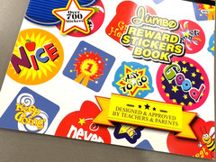 Jumbo Reward Sticker Book, pack of 24 BAZIC , new