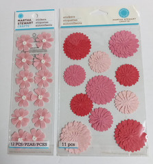 Scrapbooking Sticker Lot of 10 Packages Zinnia Poppy Flowers Dimensional NEW a)