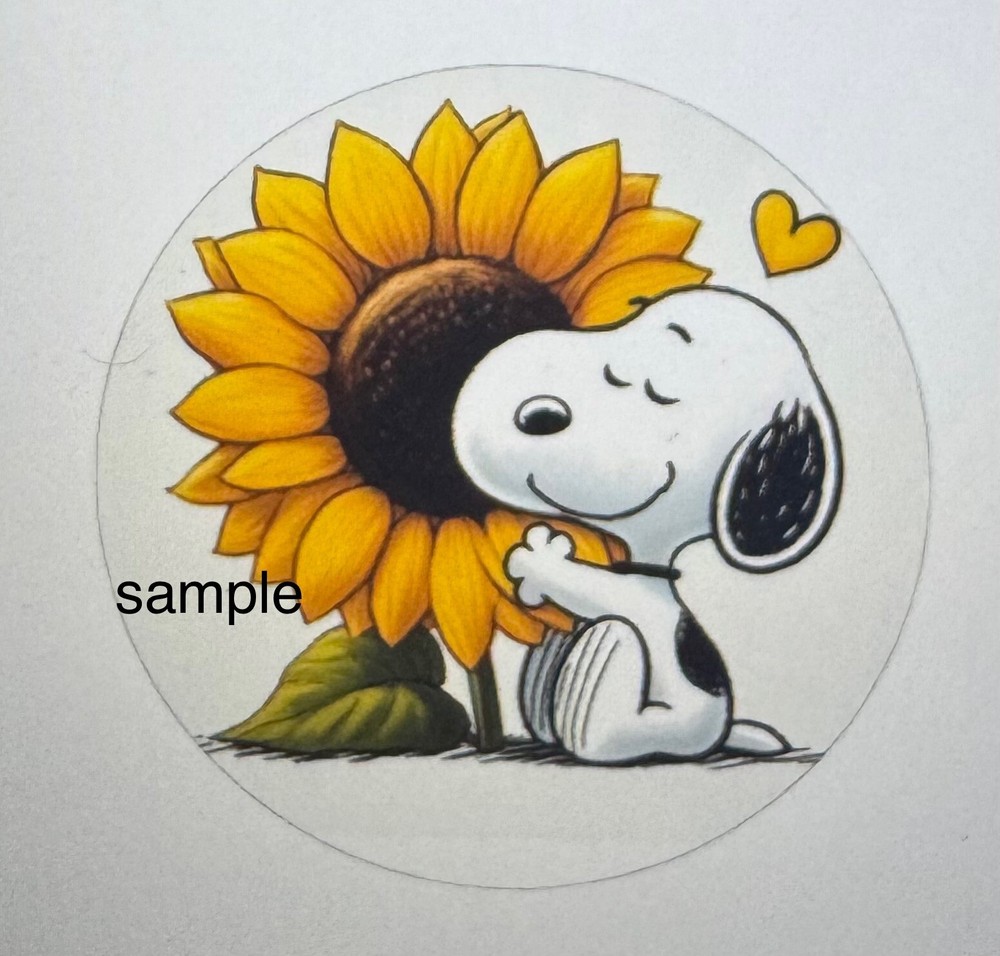 BEAGLE DOG & SUNFLOWER ENVELOPE SEALS LABELS STICKERS PARTY FAVORS (30)