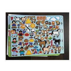 Farm Theme Farm Animal Scrapbooking Sticker Sheets w/ Barn & Fence Scene Pieces