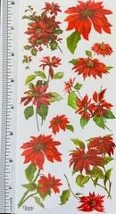 Violette Stickers Christmas Poinsettia Plants Crafts Planner Supply Scrapbook