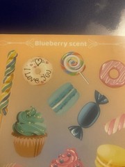 Scratch N Sniff Sweets Blueberry Scent Sticker Sheet