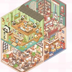 Miniature Scene 3D Sticker Collection DIY House Sticker Make Your Own Store/Room
