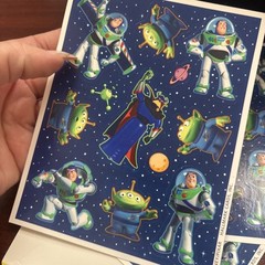 Vtg Hallmark Toy Story Stickers Buzz Lightyear Aliens Emperor Zurg Disney Pixar