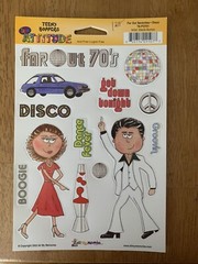 All My Memories Teen Attitude FAR OUT 70s DISCO Scrapbooking Die Cut Sheet CUTE
