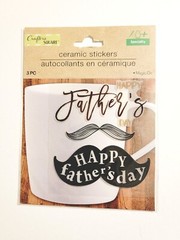 Crafter’s Square Father’s Day Coffee Mug Decorative Ceramic Stickers, 2 Packs