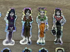 Vintage 1998 J Belick Pin Up Goth Prism Vending Machine Sticker Decal Lot of 14