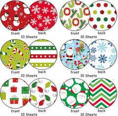 60 Sheets Christmas Pattern Papers A5 Winter Snowman Santa Snowflake Scrapbook S